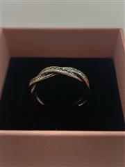 Sparkling Twisted Lines Ring (TDW035591) | eBay